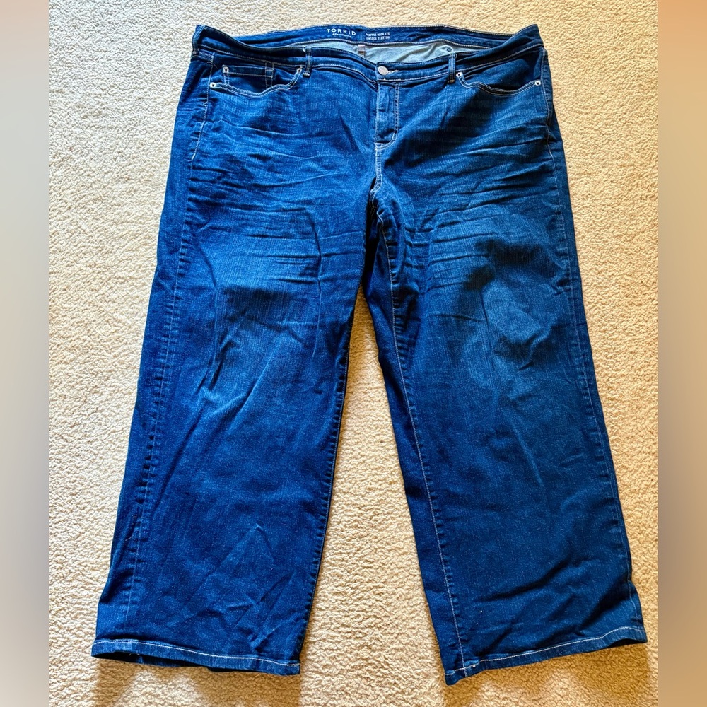 torrid Dark Blue Wide-Leg Flare Jeans